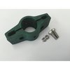 Doppelschelle für Pfosten, grün, D 3.4 cm