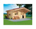 Blockhaus LUCA inkl Dachp.inkl.Heimlie 450x360x216/275 cm, (Türe im Pack)
