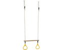 Holztrapez mit Kunststoffringen gelb/jaune / Trapez: D:3.5 cm /L: 58cm