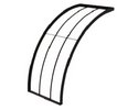 Halbbogen 90° *B* L 98.5 x B 38 x T 2.5 cm / edelrost