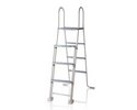 Sicherheitsleiter 2x3+Plattform,weiss galvanisiert/galvanisée + lackiert