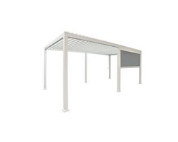 Sichtschutz, ausziehbar grau/weiss, 4m