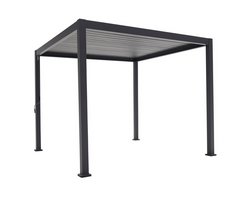 Alu/Stahl-Pergola, schwarz 300x300x240cm