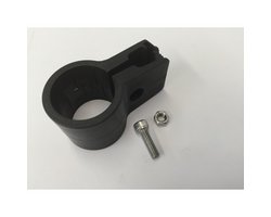 Einfachschelle für Pfosten, schwarz D 3.4 cm