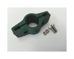Doppelschelle für Pfosten, grün, D 3.4 cm