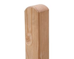 Pfosten, Kopf rund, Lärche Natur 190x9x9 cm