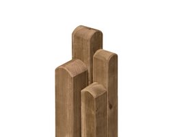Pfosten KDI braun, Kopf rund, Kiefer 190x9x9 cm