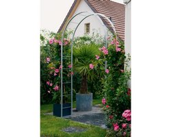 Rosenbogen T-Stahl "Lena", verzinkt H 240 x B 140 cm
