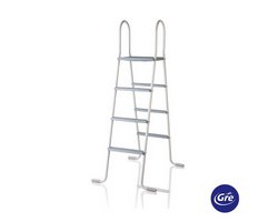 Sicherheitsleiter 2x3, weiss galvanisiert/galvanisée + lackiert