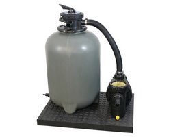 Sandfilter 6-Ventil mit Vorfilter 8m3/h, 30 kg Sand/sable