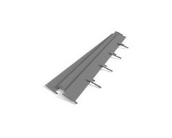 Rasenkante schokobraun Metall pulverb. 100 x 10 cm x 1.5mm