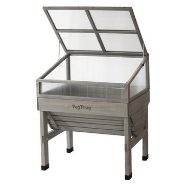 Frühbeetaufsatz zu Vegtrug klein, grau 105x76x45.5 cm 