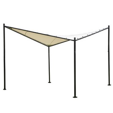 Pavillon Odonata 3.5x3.5x2.8m, anthrazit/sand 