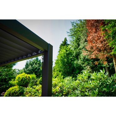 Premium Alu-Pergola, schwarz 300x300x250cm 
