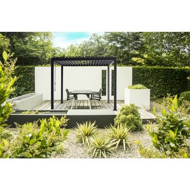 Premium Alu-Pergola, schwarz 300x300x250cm 