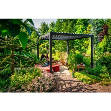 Premium Alu-Pergola, schwarz 300x300x250cm 
