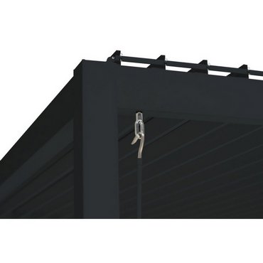 Premium Alu-Pergola, schwarz 400x300x250cm 