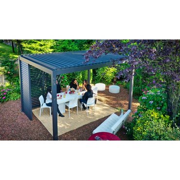 Premium Alu-Pergola, schwarz 400x300x250cm 