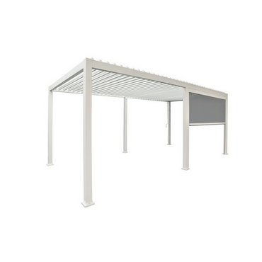 Sichtschutz, ausziehbar grau/weiss, 3m 