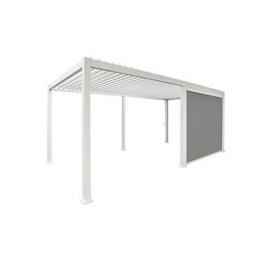 Sichtschutz, ausziehbar grau/weiss, 4m 