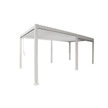 Sichtschutz, ausziehbar grau/weiss, 4m 