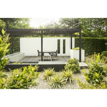 Premium Alu-Pergola, schwarz 600x300x250cm 