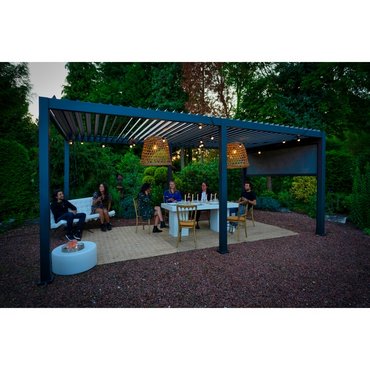 Premium Alu-Pergola, schwarz 600x300x250cm 