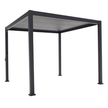 Alu/Stahl-Pergola, schwarz 300x300x240cm 