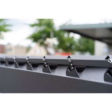 Alu/Stahl-Pergola, schwarz 300x300x240cm 