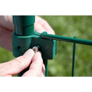 Einfachschelle für Pfosten, grün, D 3.4 cm 
