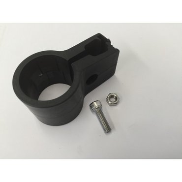 Einfachschelle für Pfosten, schwarz D 3.4 cm 