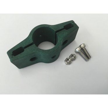 Doppelschelle für Pfosten, schwarz D 3.4 cm 
