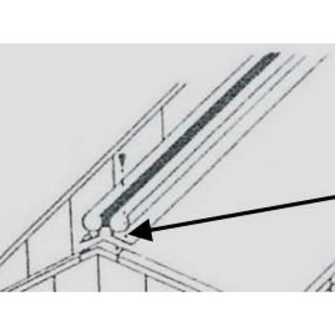 Alu Firststange ganz Länge 2052 mm 