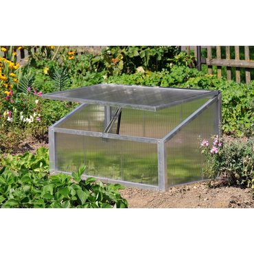 Anlehn-Frühbeetkasten PC transp. 103 x 53 x 34/56 cm 