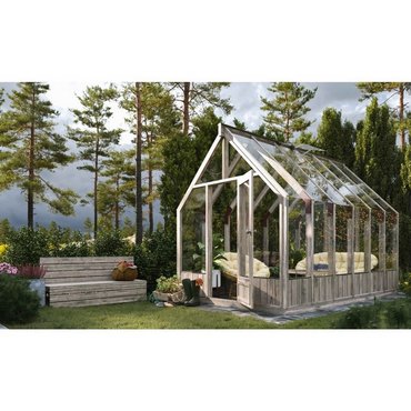 Gewächshaus Este 8.2 m2, Kdi grau 363 x 240 x 285 cm 