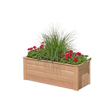 Blumenkasten Lärche 101x38x39cm inkl. 3 Pflanzkasteneinsätze, 