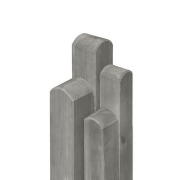 Pfosten KDI grau, Kopf rund, Kiefer 190x9x9 cm 