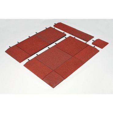 Fallschutzplatte rot 500 x 500 x 45 mm 