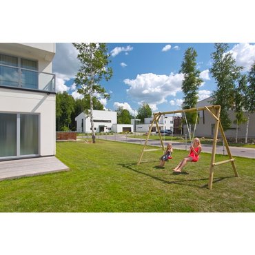 Rundholzkinderschaukel, Matthias 2 Schaukelbrett 310x194x230 cm 