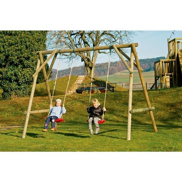 Rundholzkinderschaukel, Matthias 2 Schaukelbrett 310x194x230 cm 