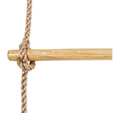 Strickleiter mit Holzsprossen 'light' PP 2.5 m (1.80 m) - 5 Sprossen 