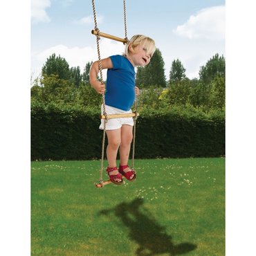 Strickleiter mit Holzsprossen 'light' PP 2.5 m (1.80 m) - 5 Sprossen 