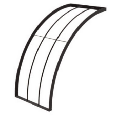 Halbbogen 90° *B* L 98.5 x B 38 x T 2.5 cm / Serie LARA 