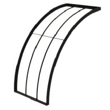 Halbbogen 90° *B* L 98.5 x B 38 x T 2.5 cm / edelrost 