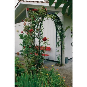 Rosenbogen T-Stahl "Lena" carb.schwarz H 240 x B 140 cm 