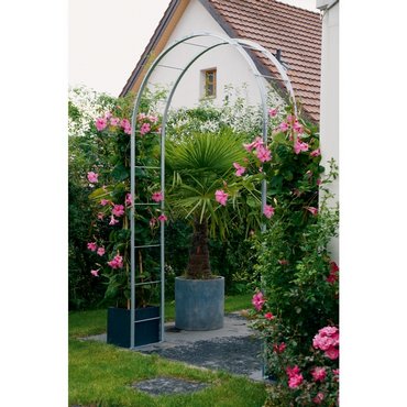 Rosenbogen T-Stahl "Lena", verzinkt H 240 x B 140 cm 