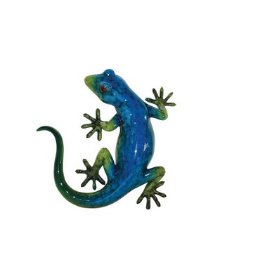 Gecko blau, 18 x 18 x 4 cm 