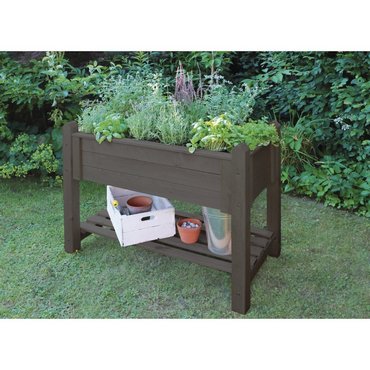 Kräuterbeet massiv 90x60x84.5cm, grau 