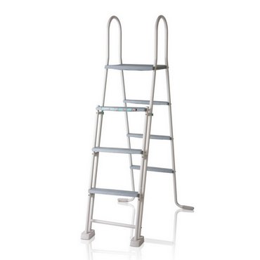 Sicherheitsleiter 2x3+Plattform,weiss galvanisiert/galvanisée + lackiert 