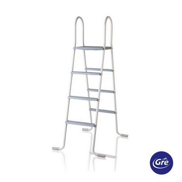 Sicherheitsleiter 2x3, weiss galvanisiert/galvanisée + lackiert 
